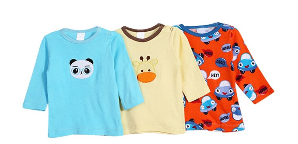 Semanario x 5 camisetas manga larga para bebé