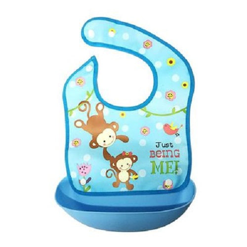 Babero plástico con recogedor