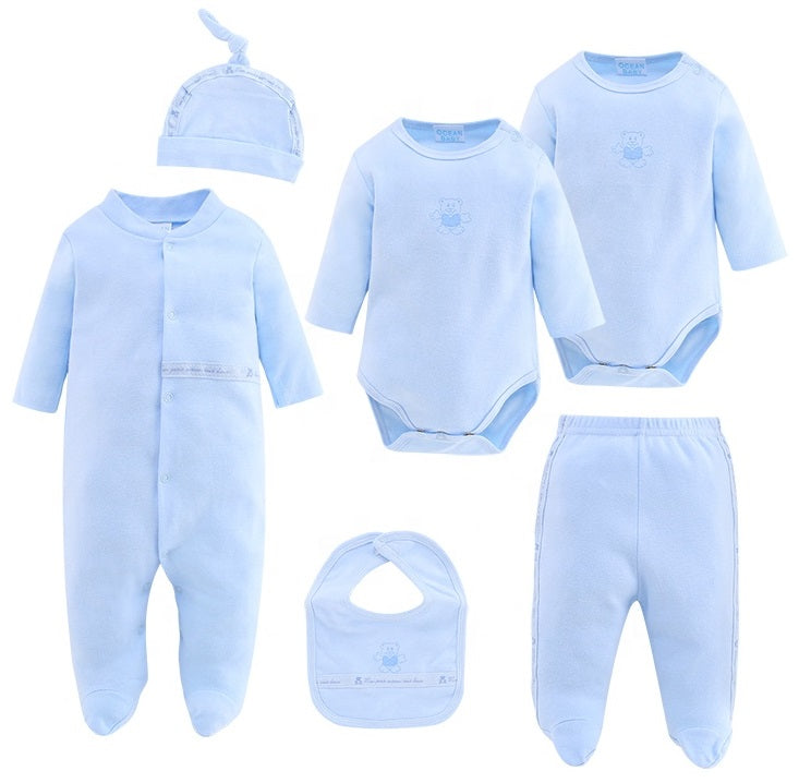 Muda 6 piezas unicolor para bebé