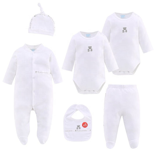 Muda 6 piezas unicolor para bebé