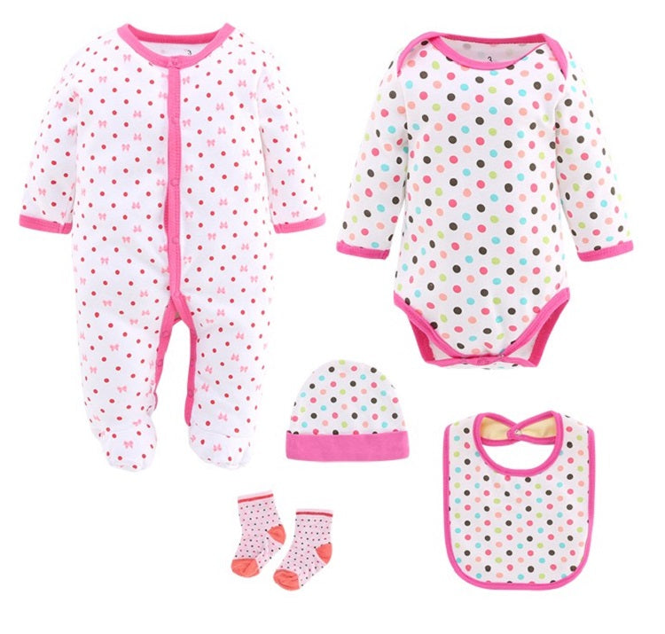 Muda puntitos 5 piezas para niña