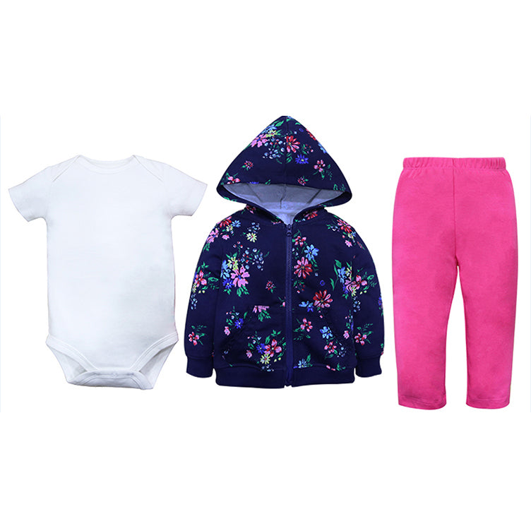 Sudadera con body para bebé niña