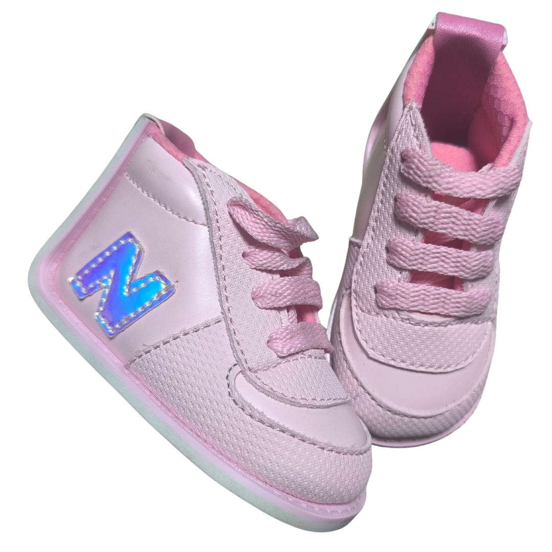 Tenis no tuerce rosados para niña