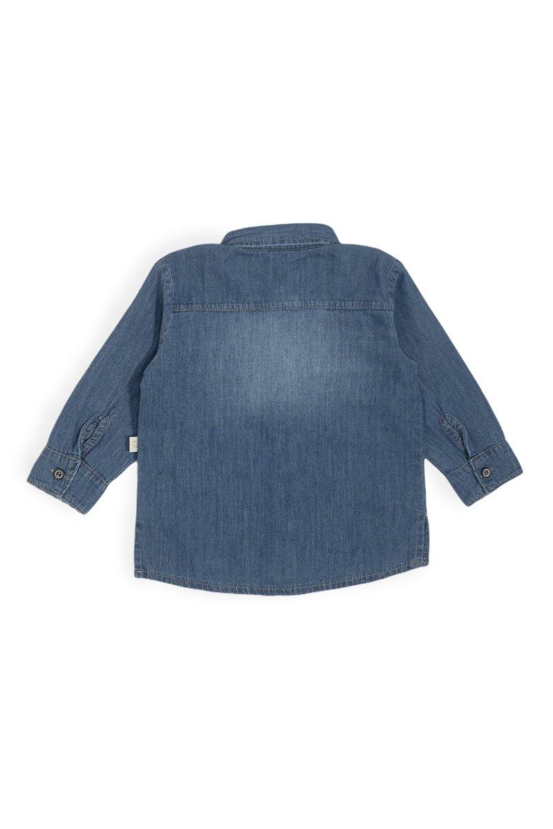 Camisas en jean manga larga para bebés y niños