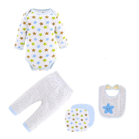 Muda estampada 4 piezas para niño