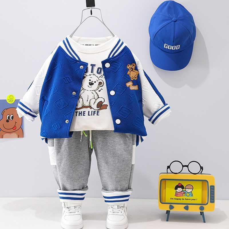 Conjunto chaqueta con relieve y gorra para niño
