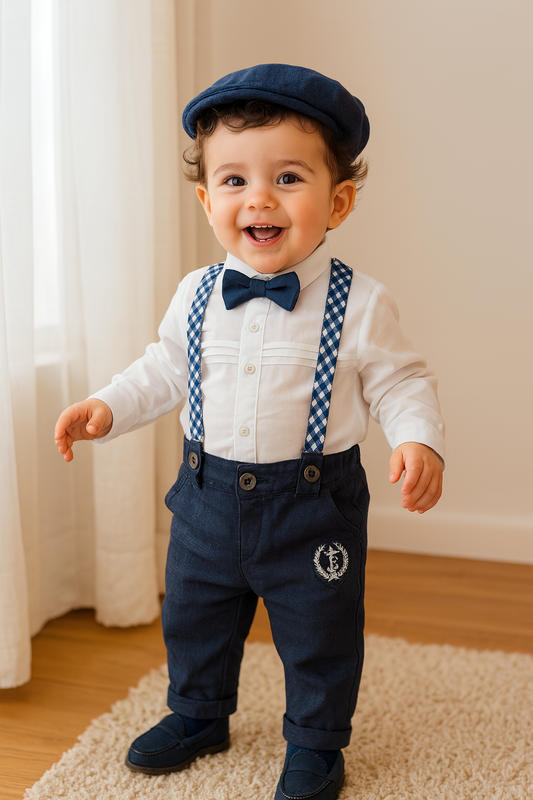 Conjunto formal pantalón en lino para bebé