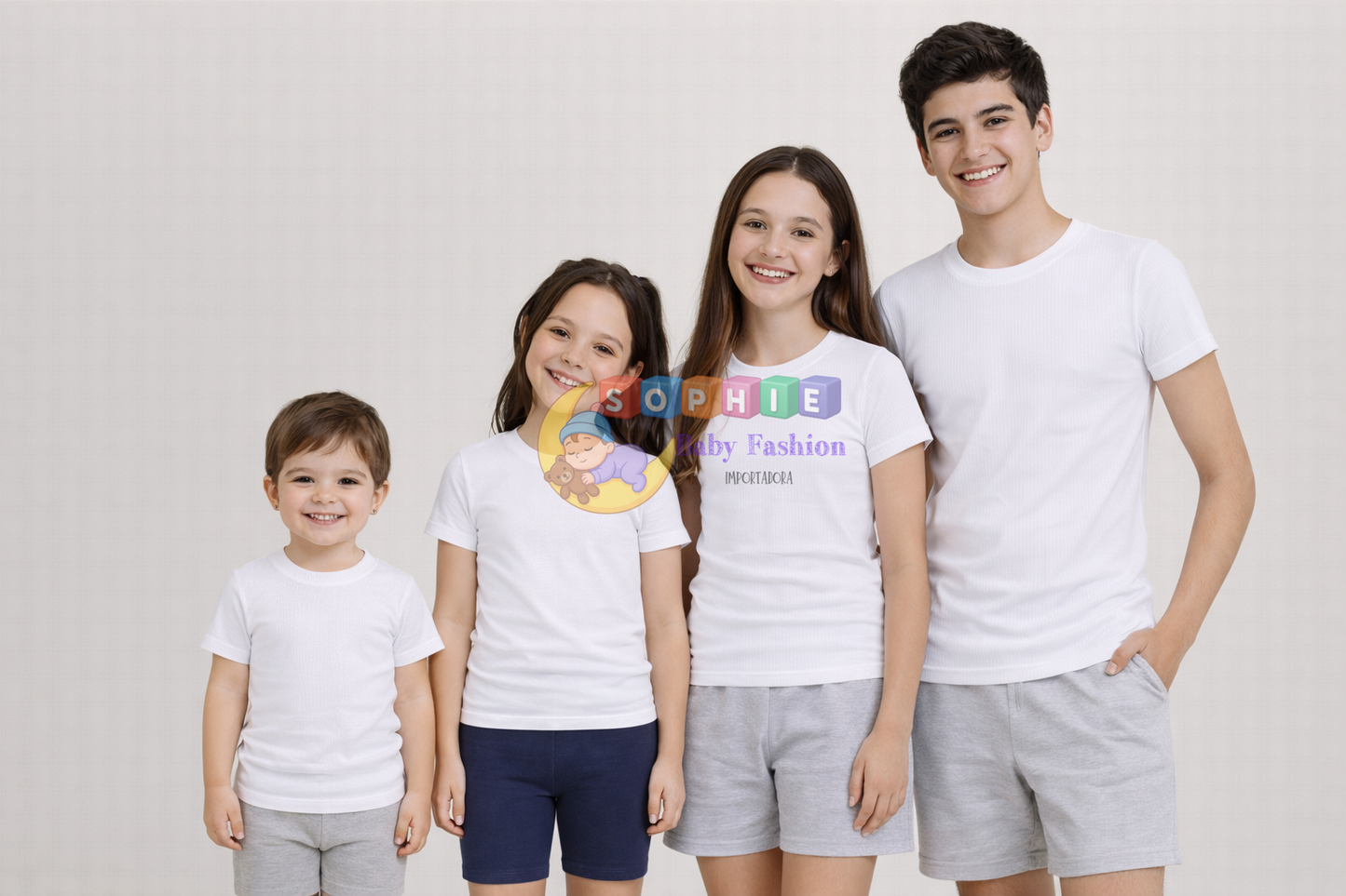 Paquete x 3 camisetas manga corta acanalada cuello redondo