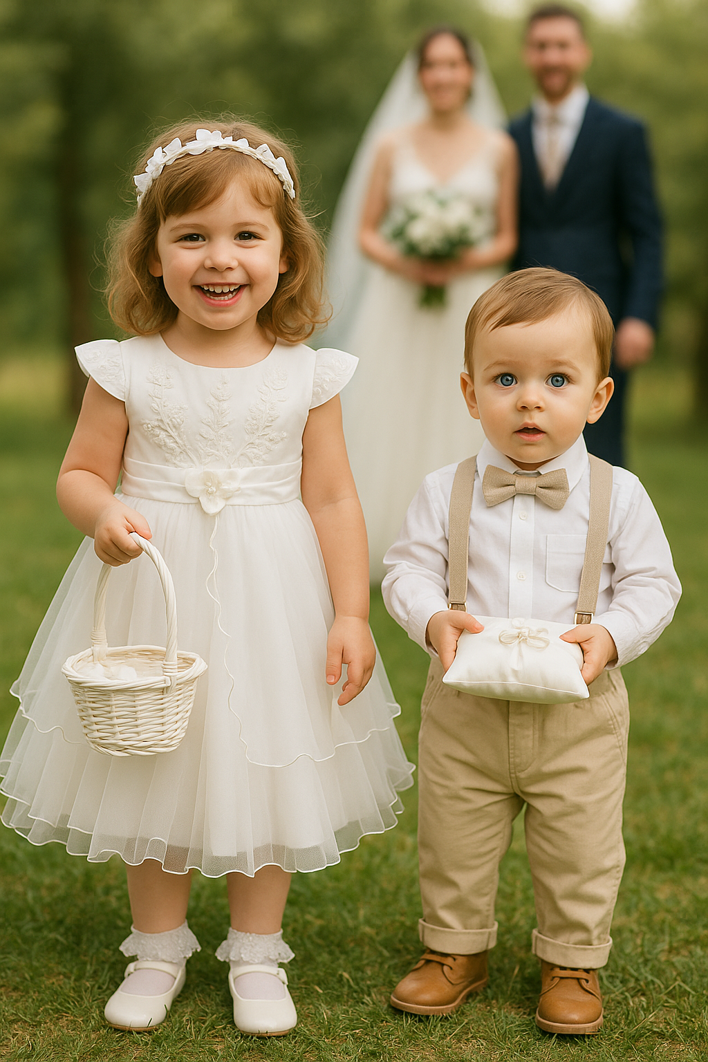 Vestido de bautizo blanco para niña