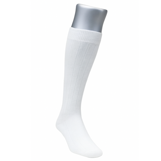 Medias escolares trensada y acanaldas en algodón para niña