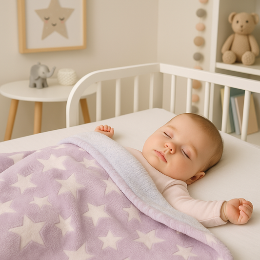 Cobija térmica infantil con borrego