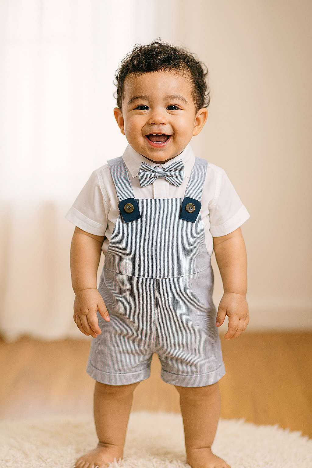 Conjunto formal overol short para niño