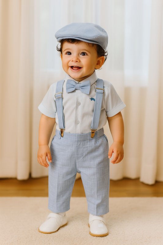 Conjunto formal en lino para niño