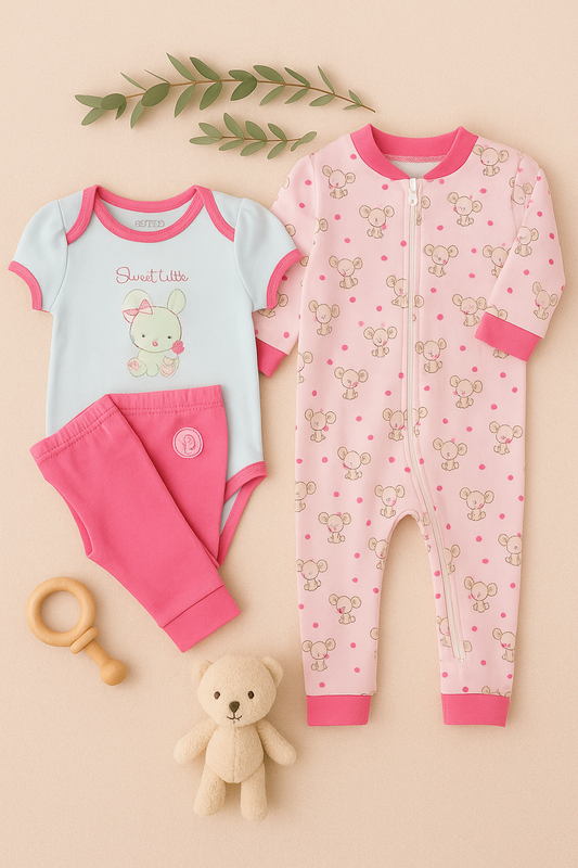 Muda 3 piezas para bebita