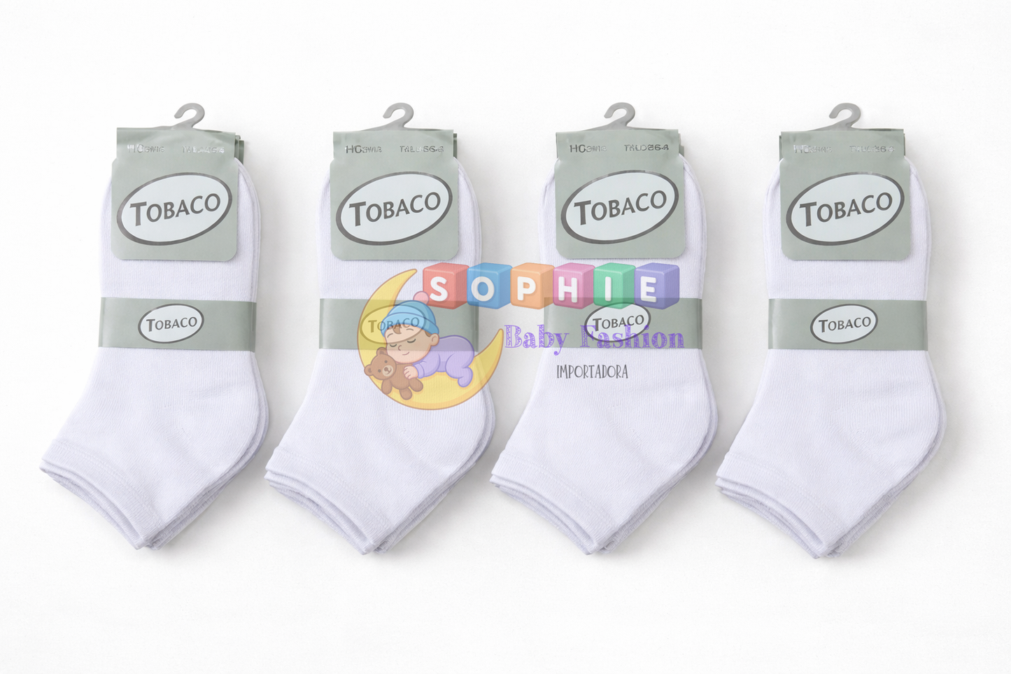 Paquete x 3 pares de medias tobilleras escolares deportivas