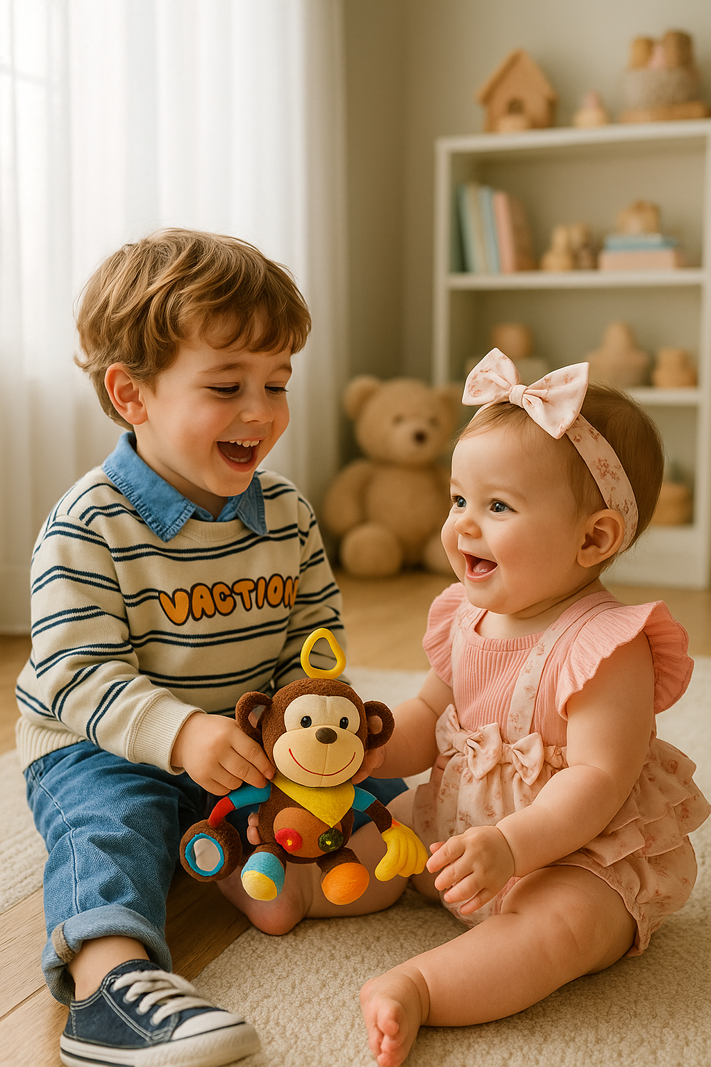 Conjunto buzo rayas cuello polo en jean