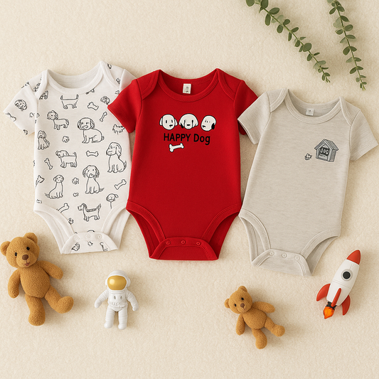 Paquete x 3 bodies para bebé (niño)