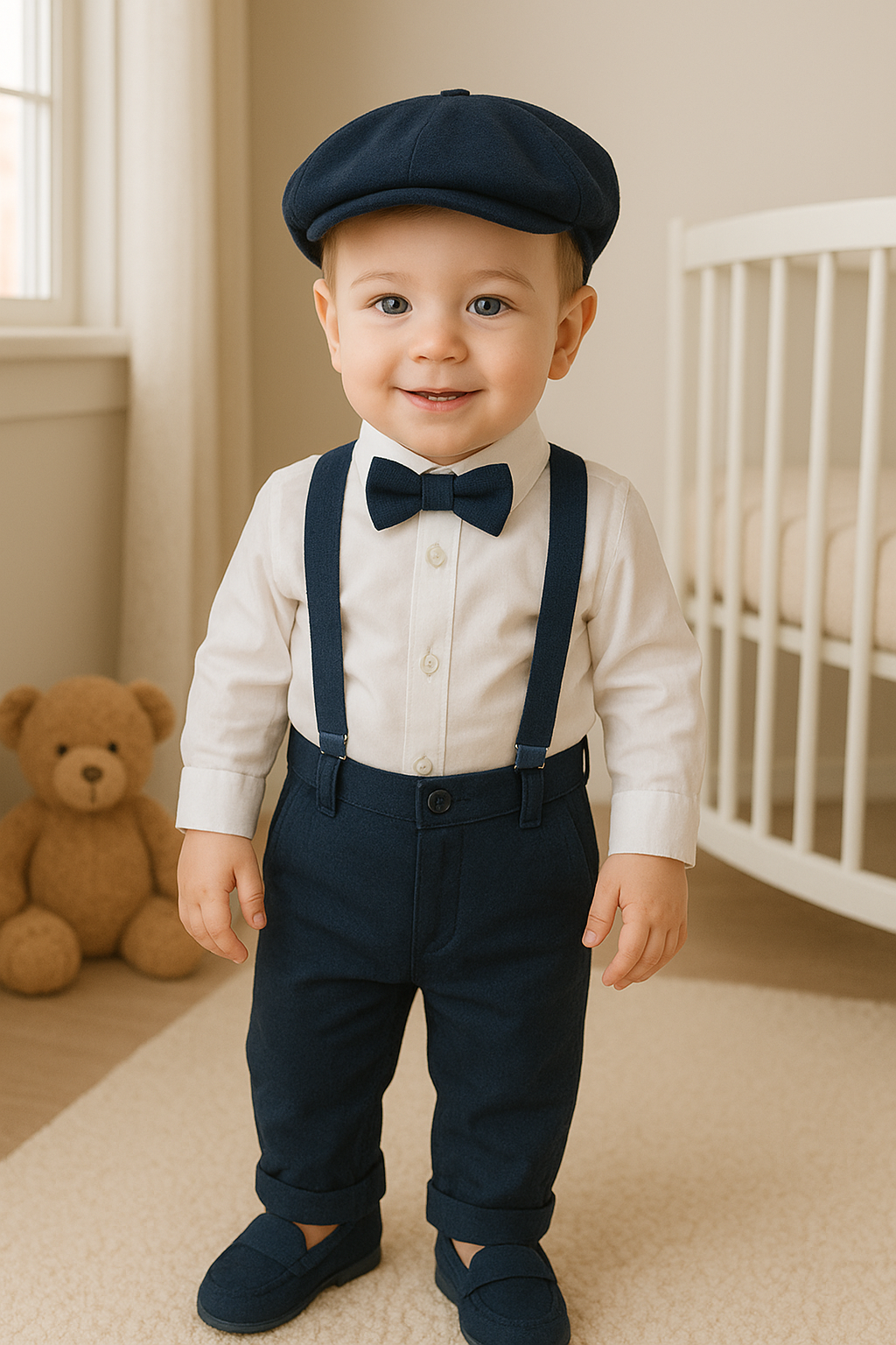 Conjunto formal pantalón en dril para bebé