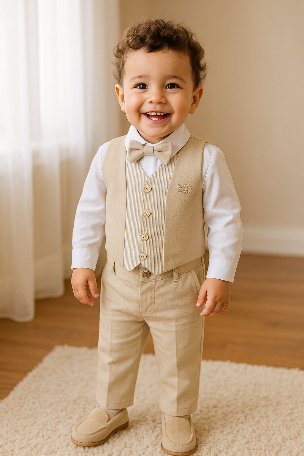 Conjunto formal con chaleco para niño