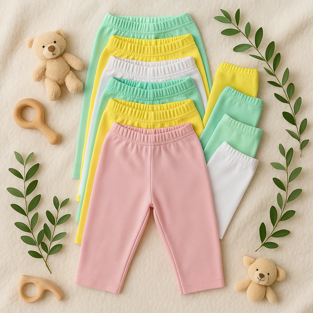Semanario x 7 pantalones unicolor para bebé