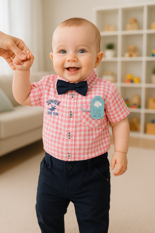 Conjunto camisa a cuadros para niño