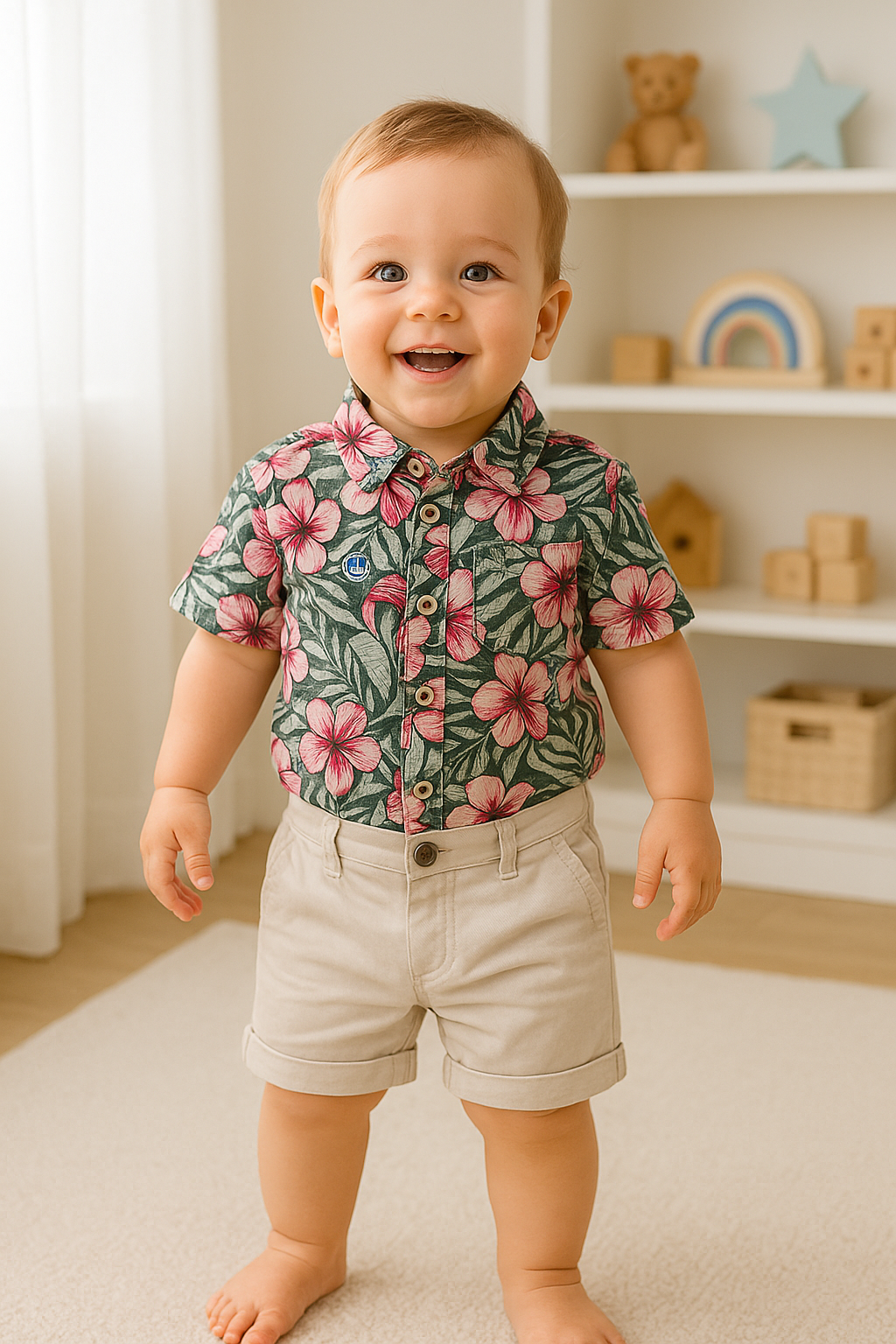 Conjunto verano camisa hawaiana y bermuda