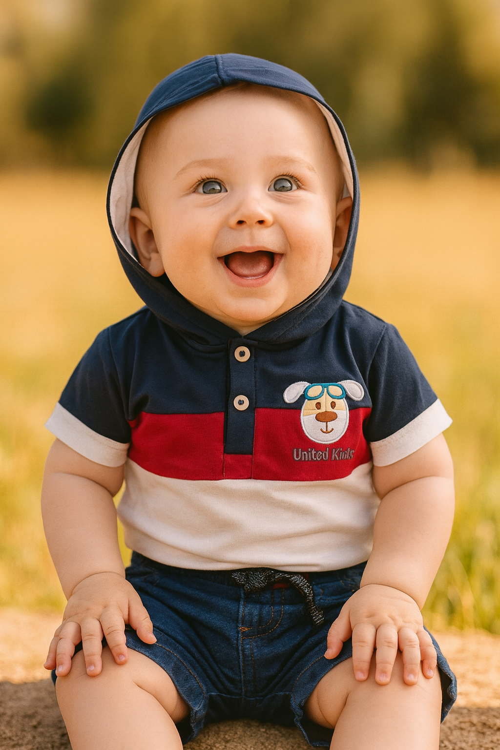 Conjunto de verano con capota para bebé