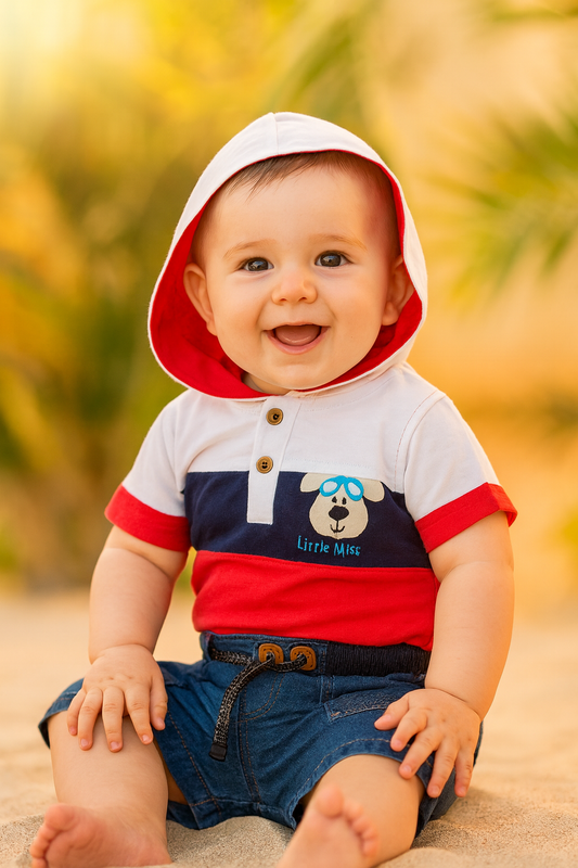 Conjunto de verano con capota para bebé