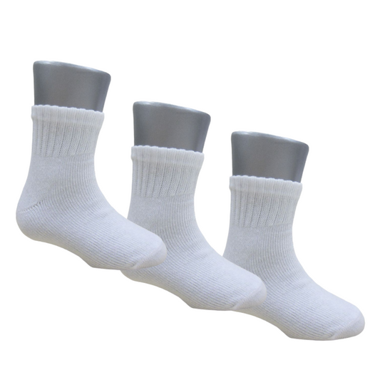 3 pares de medias escolares blancas deportivas para sudadera