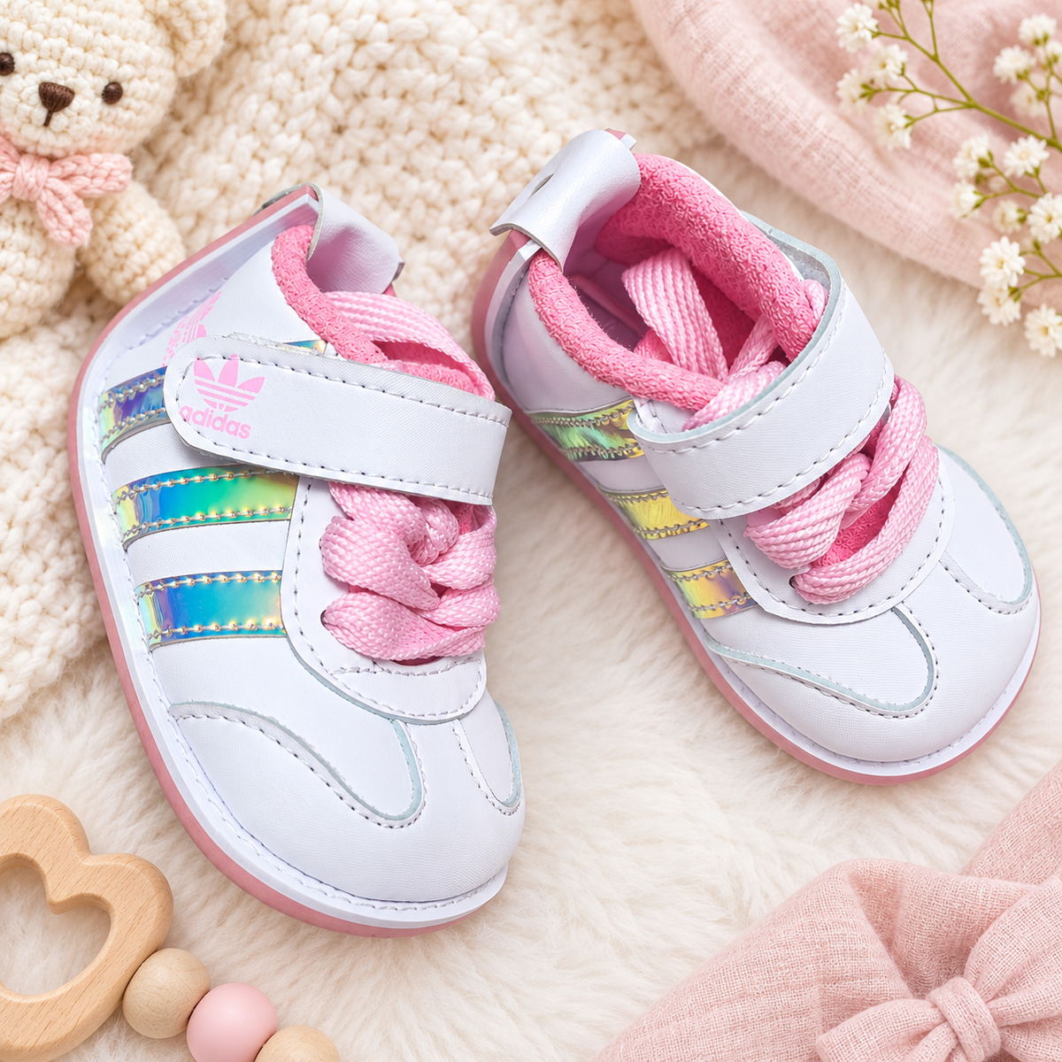 Tenis no tuerce blancos para niña
