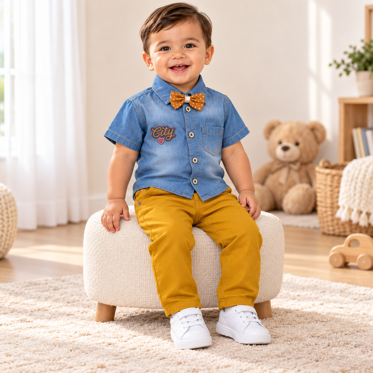 Conjunto casual con cobratín para niño
