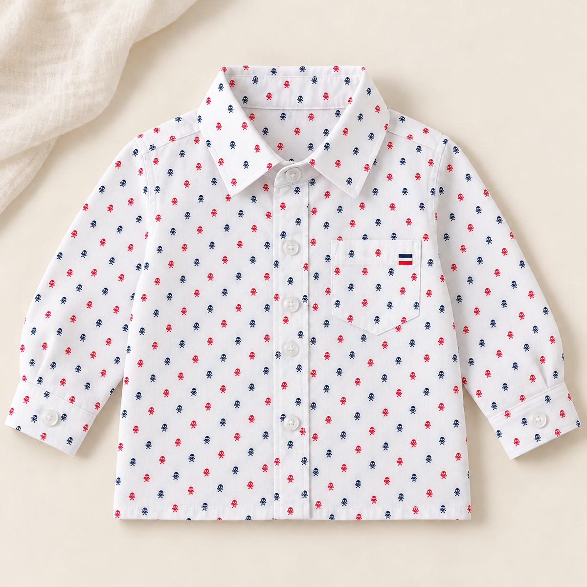 Camisas manga larga 100% algodón para niño