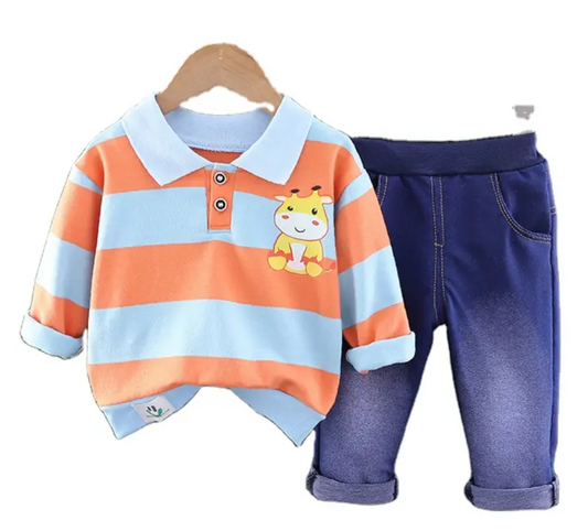 Conjunto dos piezas jirafita estampado