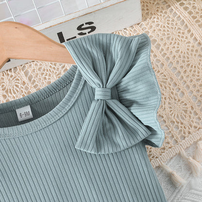 Conjunto de verano con blusa y short para niña