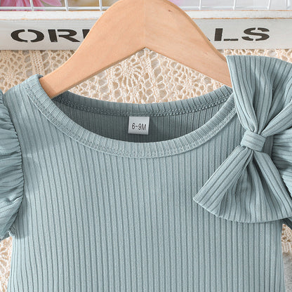 Conjunto de verano con blusa y short para niña