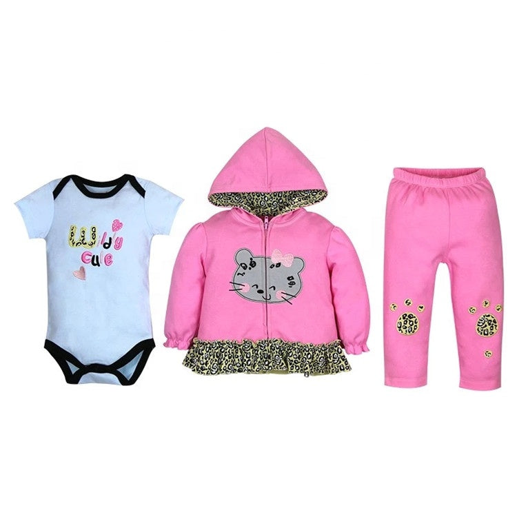 Sudadera con body para bebé niña
