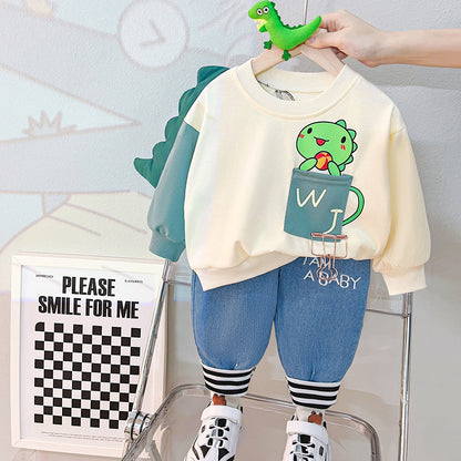 Conjunto 2 piezas de dinosaurio para niño