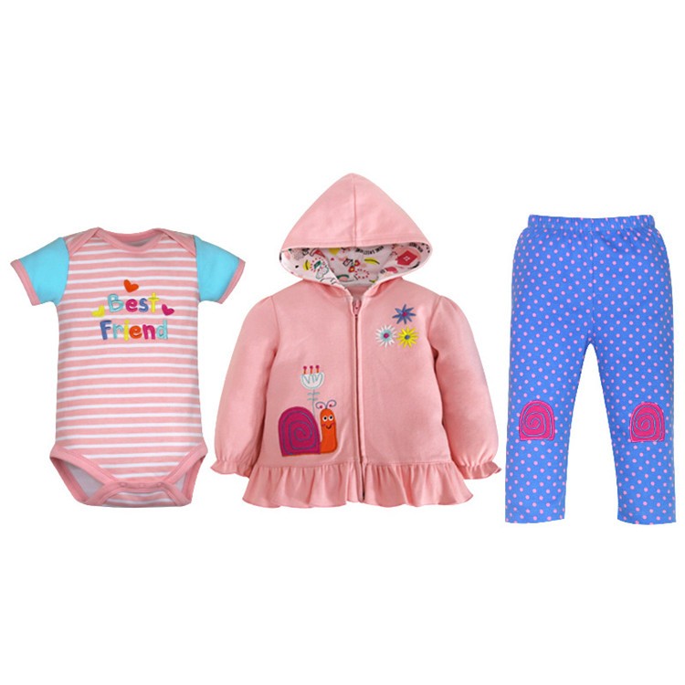 Sudadera con body para bebé niña
