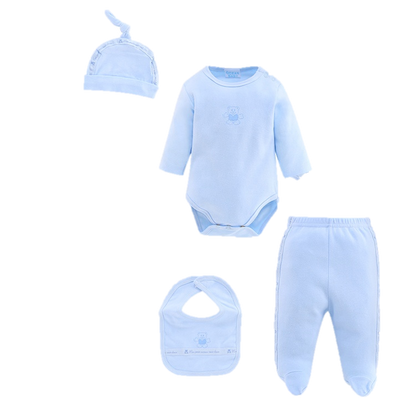 Muda en algodón unicolor 4 piezas