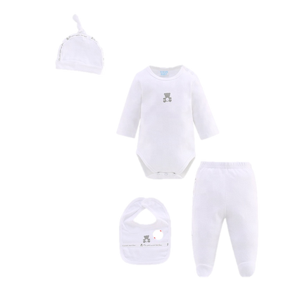 Muda en algodón unicolor 4 piezas