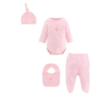 Muda en algodón unicolor 4 piezas