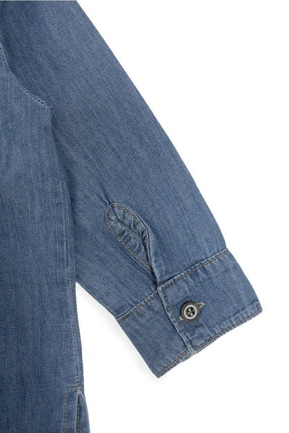 Camisas en jean manga larga para bebés y niños