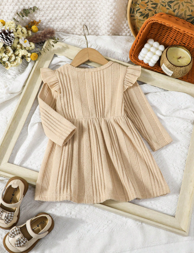 Vestido manga larga para niña