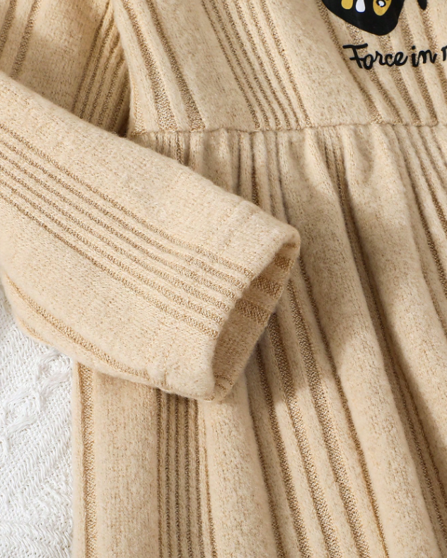 Vestido manga larga para niña