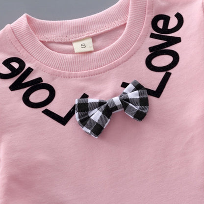 Conjunto en algodón con buzo y jogger para niña