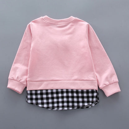 Conjunto en algodón con buzo y jogger para niña