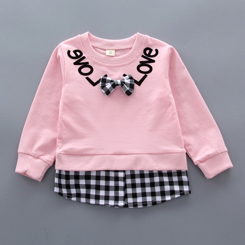 Conjunto en algodón con buzo y jogger para niña