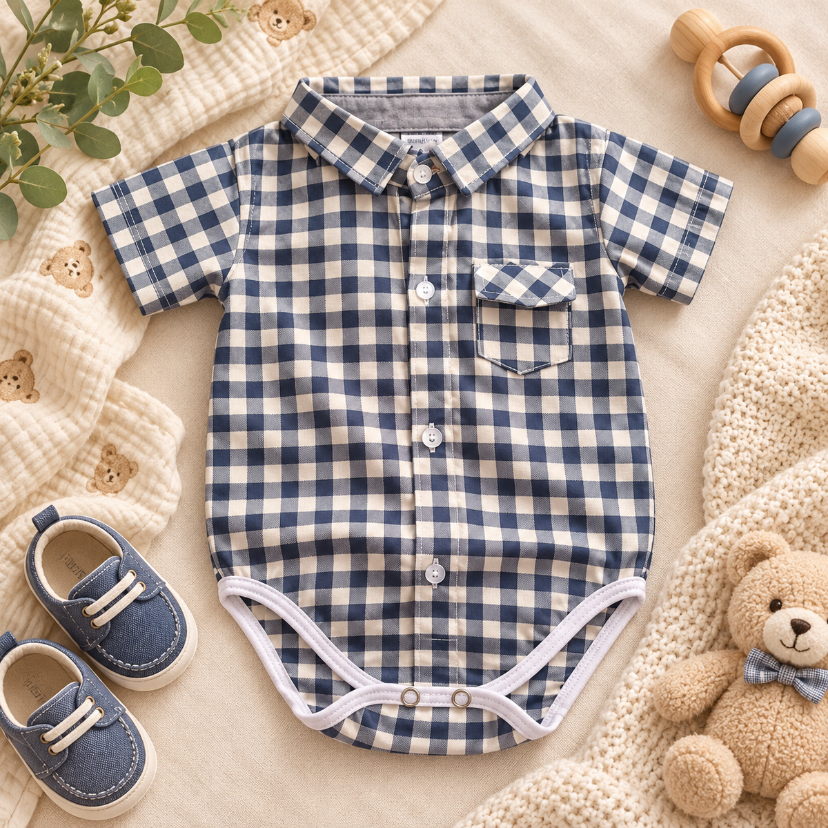 Body camisero manga corta para niño