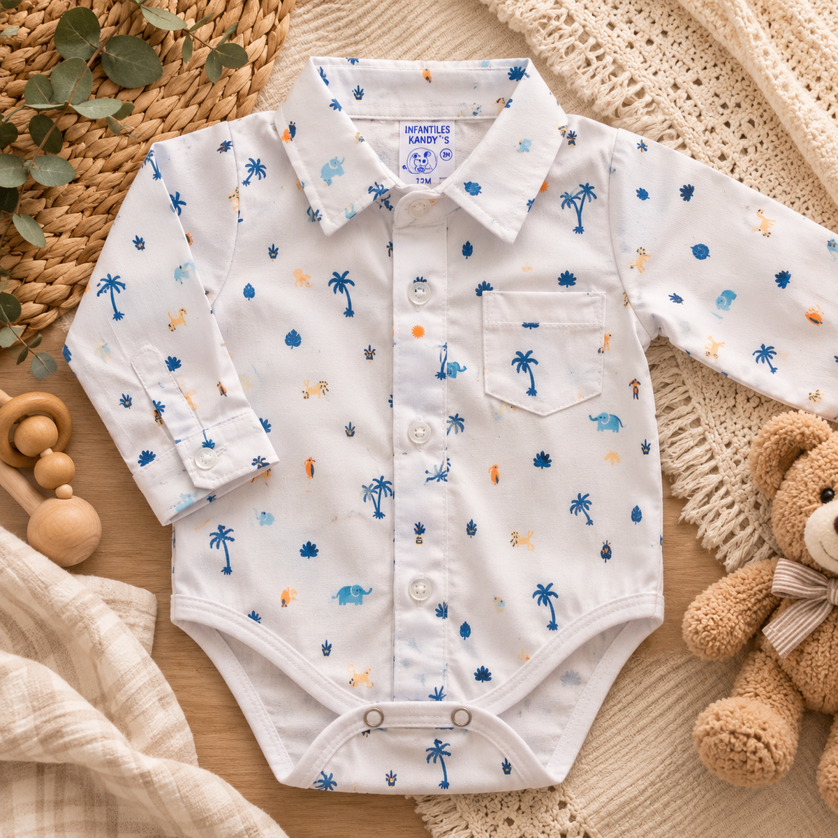 Body camisero manga larga para niño
