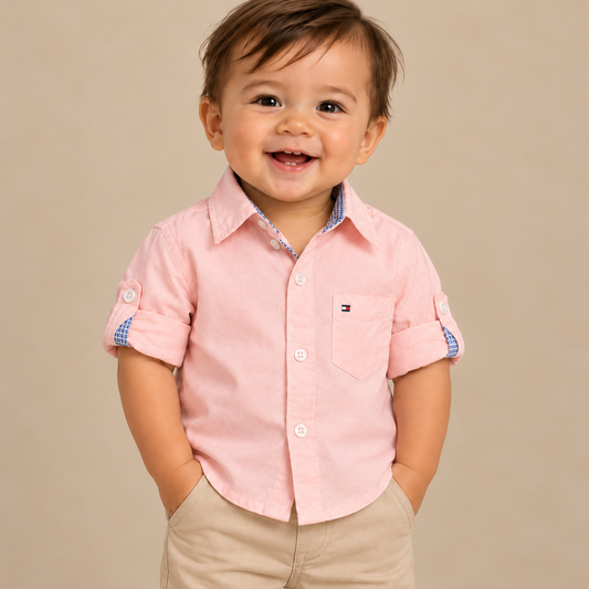 Camisas manga larga 100% algodón para niño